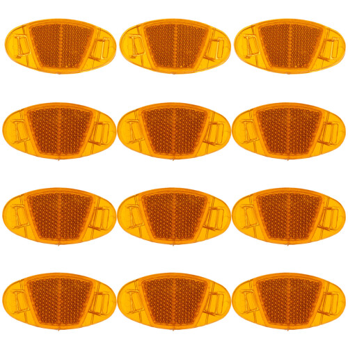 12Pièces Accessoires Réflecteurs PVC Orange Décor