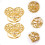 Herz Esszimmer Ring Metall Golden 4 6