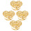 Herz Esszimmer Ring Metall Golden 4 11