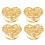 Herz Esszimmer Ring Metall Golden 4 9