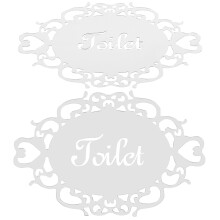 Selbstklebendes Toiletten Schild Aus Acryl 2 5,7x3,9 Zoll