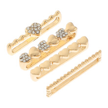 4Stk. Strap Verzierung Ring Anhänger Miss Button Zinklegierung