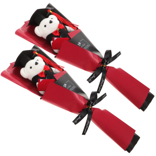 8 Abschlussbärchen Plüschstrauß Gastgeschenke 1