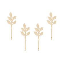 4St Blatt Haarspangen Legierung Bobby Pins Für