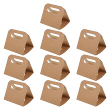 10Pièces Porte-Boissons Kraft Papier Pliable