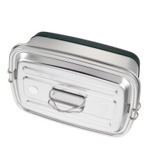 Raindrops Lunchbox Geteilter Behälter Silber 1