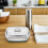 Raindrops Lunchbox Geteilter Behälter Silber 1 7