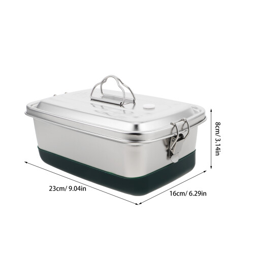 Raindrops Lunchbox Geteilter Behälter Silber 1 1