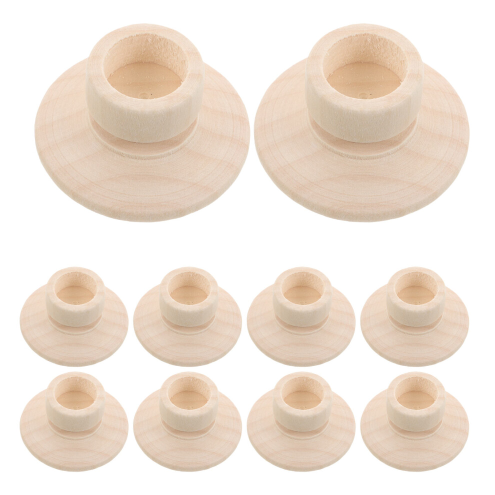 30 . Drewniane Podstawki Na ŚWiece Tealight Do Dekoracji StołU-image