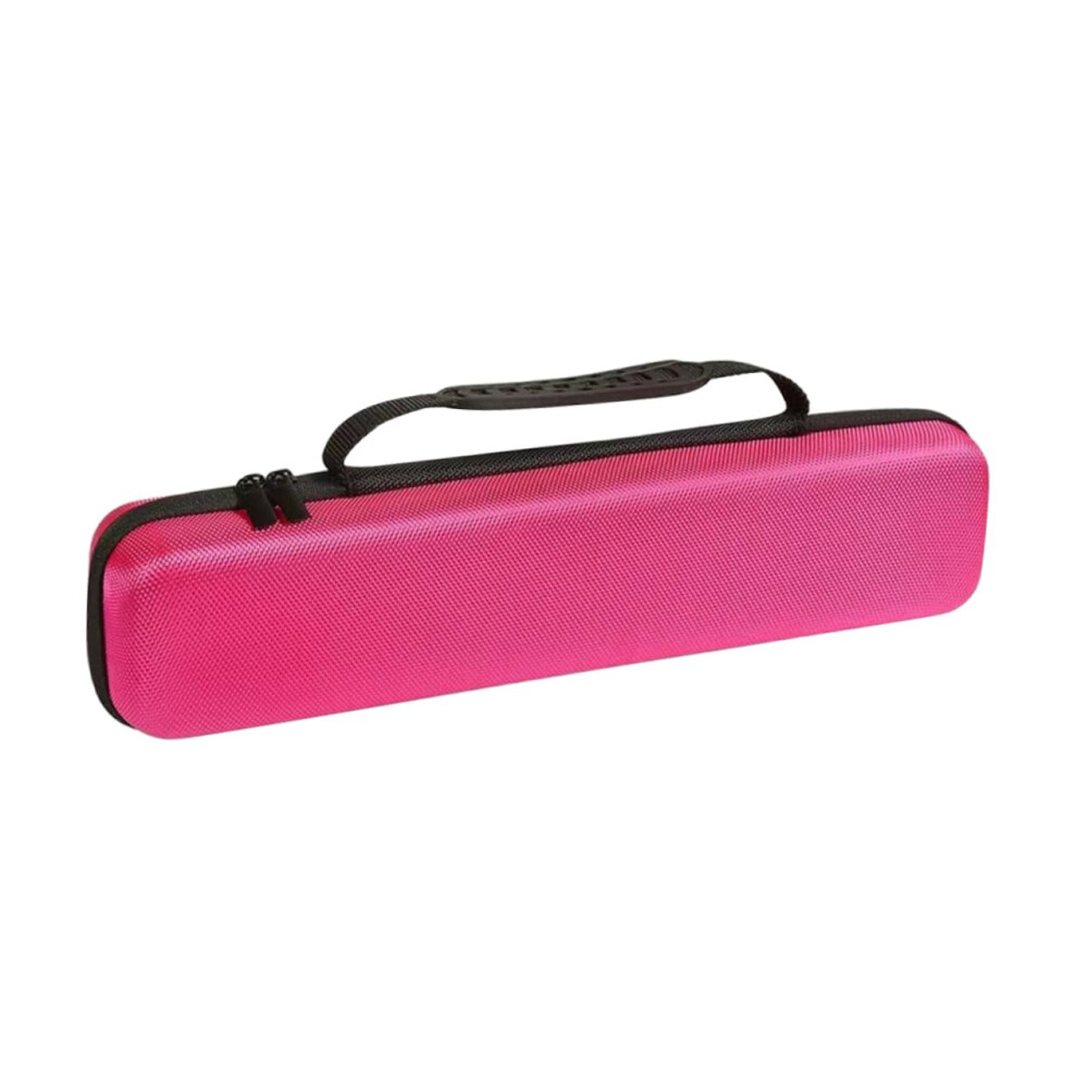 Unisex Pink Heat Resistant Travel Bag For Hair Tools Case With Compartments For Curling Iron And Hair Straightener
