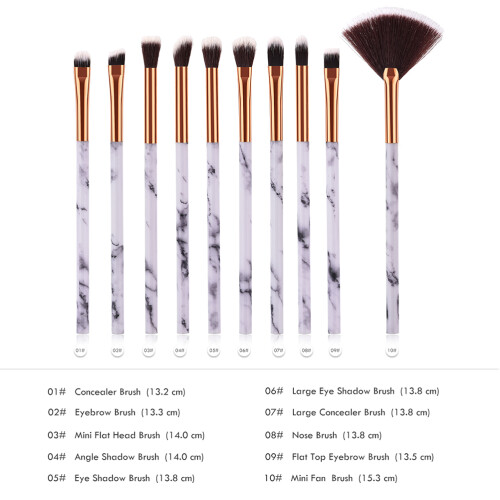 10Teile Make-up- -Set Marmoroptik Synthetische