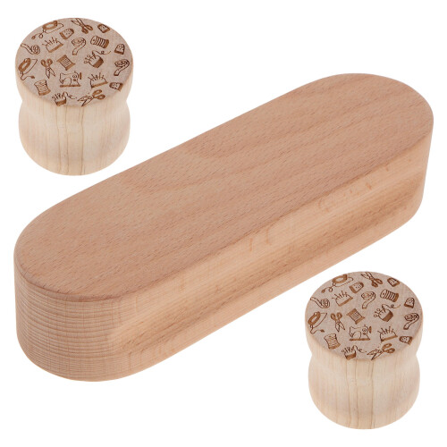 1Ensemble Clapper En Bois Beige Pour Pressage Travaux De Couture
