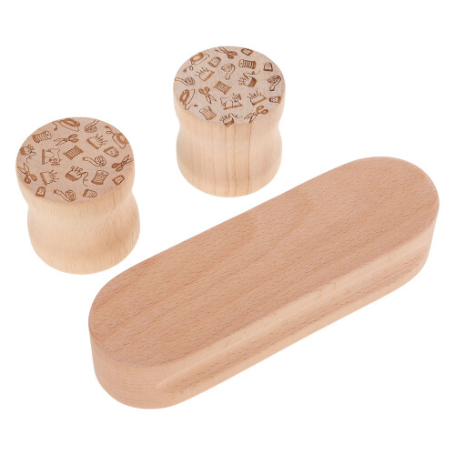 1Ensemble Clapper En Bois Beige Pour Pressage Travaux De Couture 2