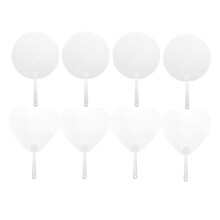 8 Transparente Fan Freundesmas Handfächer Aus Pvc Für Kinder