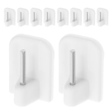 30Pcs White Plastic Shower Curtain Rings C Shape Holders for Home Use