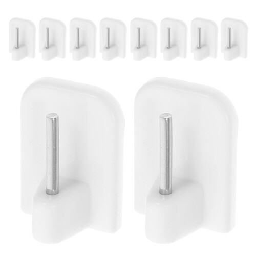 30Pcs White Plastic Shower Curtain Rings C Shape Holders for Home Use