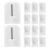 30Pcs White Plastic Shower Curtain Rings C Shape Holders for Home Use 11