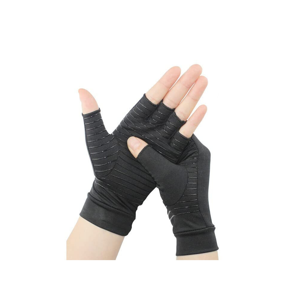 Premium Copper Infused Gloves Copper Compression Gloves Fingerless Design For Joint Support And Enhanced Grip
