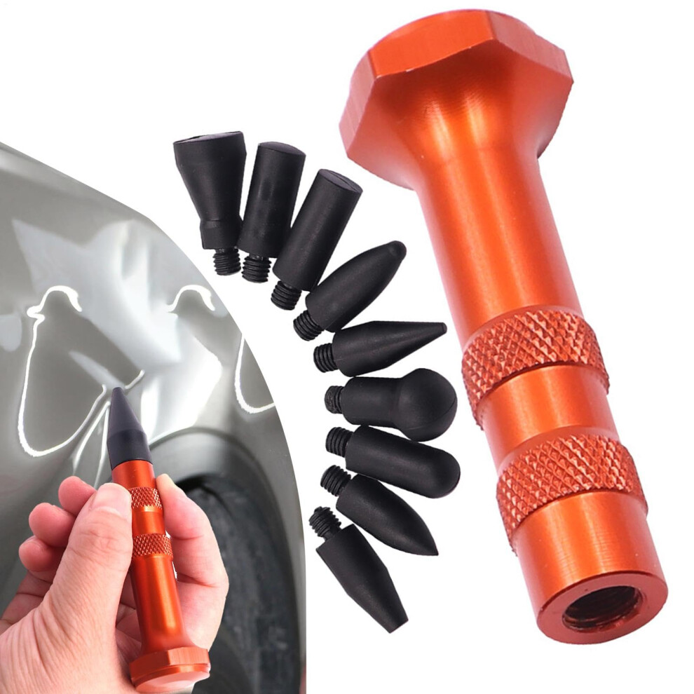 Dent Repair Pen - Metal Car Dent Repair Tool With 9 Tip Shapes | Tap Down Tools | Automotive Sheet Metal Equipment 9016109464996