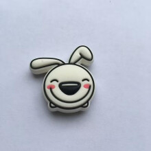 Tennis Racket Vibration Dampener White Soft Silicone Rabbit-Shape Cartoon Racket Dampener for Tennis and Racquetball