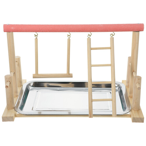 Solid Wood Papageien Spielplatzständer Sitzstange Größe M