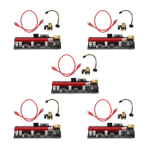 5 Sets 6-Pin PCI-Adapter GPU Riser Zubehör 2