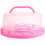 Cake Tragetasche Rosa Kunststoff 29,95x29,95x15,57 Cm 1 2