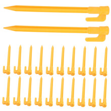 Tent Stakes 24-Pack Heavy-Duty Plastic Ground Pegs For Tents And Canopies, Outdoor Camping, Garden Use, Durable