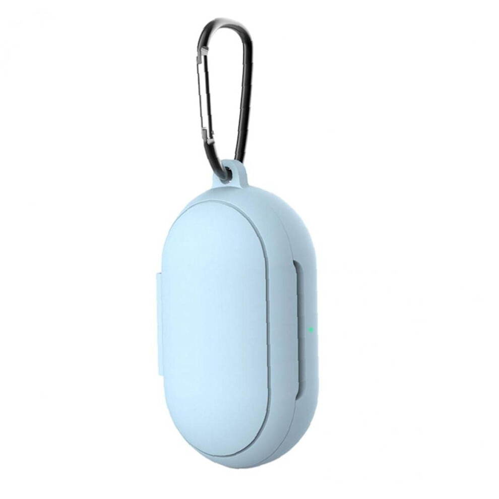 Silicone Earbuds Case For Samsung Galaxy Buds Plus, Protective Cover With Keychain, Wireless Earbuds Case Sky Blue 9354506307141