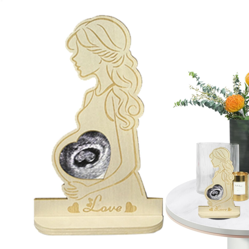 Picture Frame for Ultrasound Photo - Wooden Sonogram Frame For Expecting Parents - 4x6 Or 5x7 Sizes