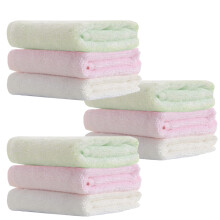 9teiliges Bambusfaser Baby Waschlappen Set ( , Grün, Rosa)