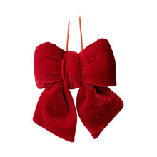Weiches Samt-Schleifen-Ornament mit Schnur, perfekt-Burgund S