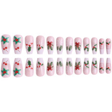 Ensemble de faux ongles pour la saison d'hiver, 24 pièces,-UN