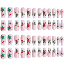Autocollants pour ongles artificiels réutilisables, 24 pièces,-B