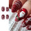 Faux ongles sur le thème de noël, 24 pièces, conception de 2