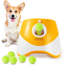 Dog Automatic Ball Launcher 3 Modes Interactive Indoor Ball Launcher For Small And Medium Dogs, Includes 6 Balls