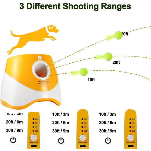 Dog Automatic Ball Launcher 3 Modes Interactive Indoor Ball Launcher For Small And Medium Dogs, Includes 6 Balls 1