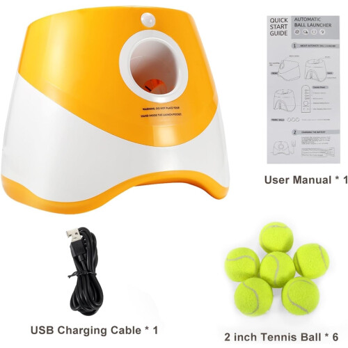 Dog Automatic Ball Launcher 3 Modes Interactive Indoor Ball Launcher For Small And Medium Dogs, Includes 6 Balls 2