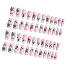 24 Snowflake Bows Press On Nail Reusable ABS Nail Art For-B
