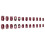 Sparkling Red Christmas False Nail 24PCS Short Oval Press On 5