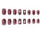 Sparkling Red Christmas False Nail 24PCS Short Oval Press On 4