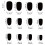 Sparkling Red Christmas False Nail 24PCS Short Oval Press On 3