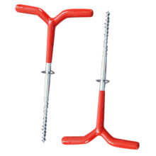 Spiral Tent Stakes 2-Pcs Heavy-Duty Ground Nails Screw-Threaded Design Ice Fishing Rod Holders For Outdoor Shelters