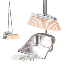 Kitchen Broom And Dustpan Set 700g Stainless Steel Ergonomic Handle Compact Design For Dining Kitchen Bathroom Office