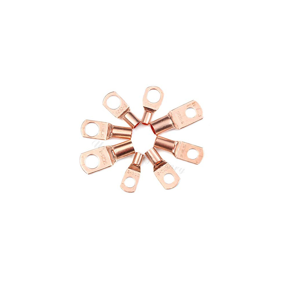 Copper Lug Ring Wire Connector 10 Pcs Set Copper Battery Terminal Lugs Cable Connectors Sc4 Sc6 Sc10 Sc16 Sc25 Sc35-8 9354506309961