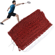 1/2 Portable Badminton Net Nylon Mesh, Indoor Outdoor Use, Lightweight, Easy Setup, For Backyard Gym School Park, Red