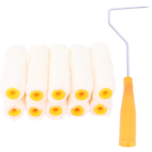 Washable Reusable Paint Roller Assorted Color Handles For 10pcs 2