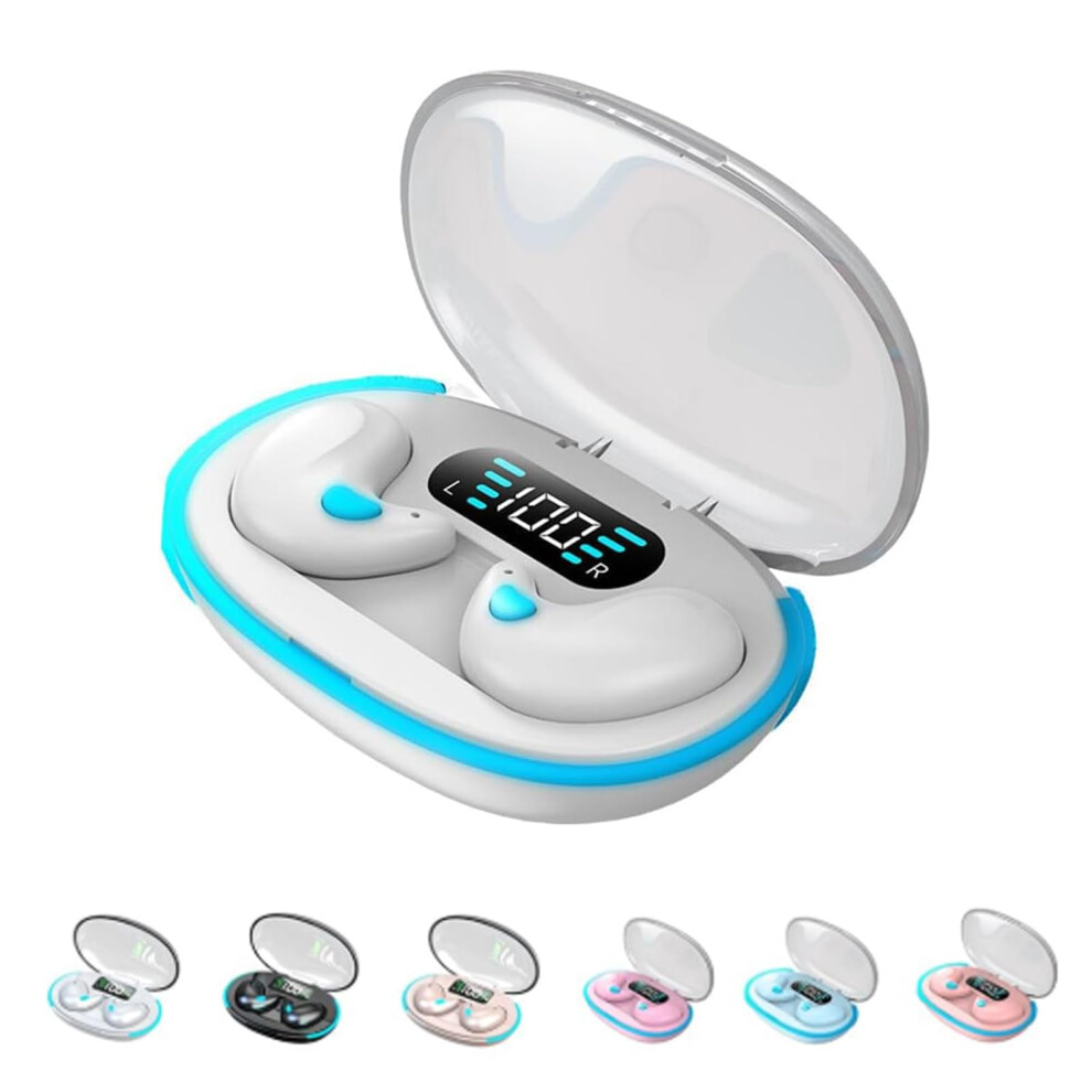 Bone Conduction Headphones Bluetooth 5.3 Waterproof Wireless Headset For Work Calls Meetings Driving Workouts White 9016109466556