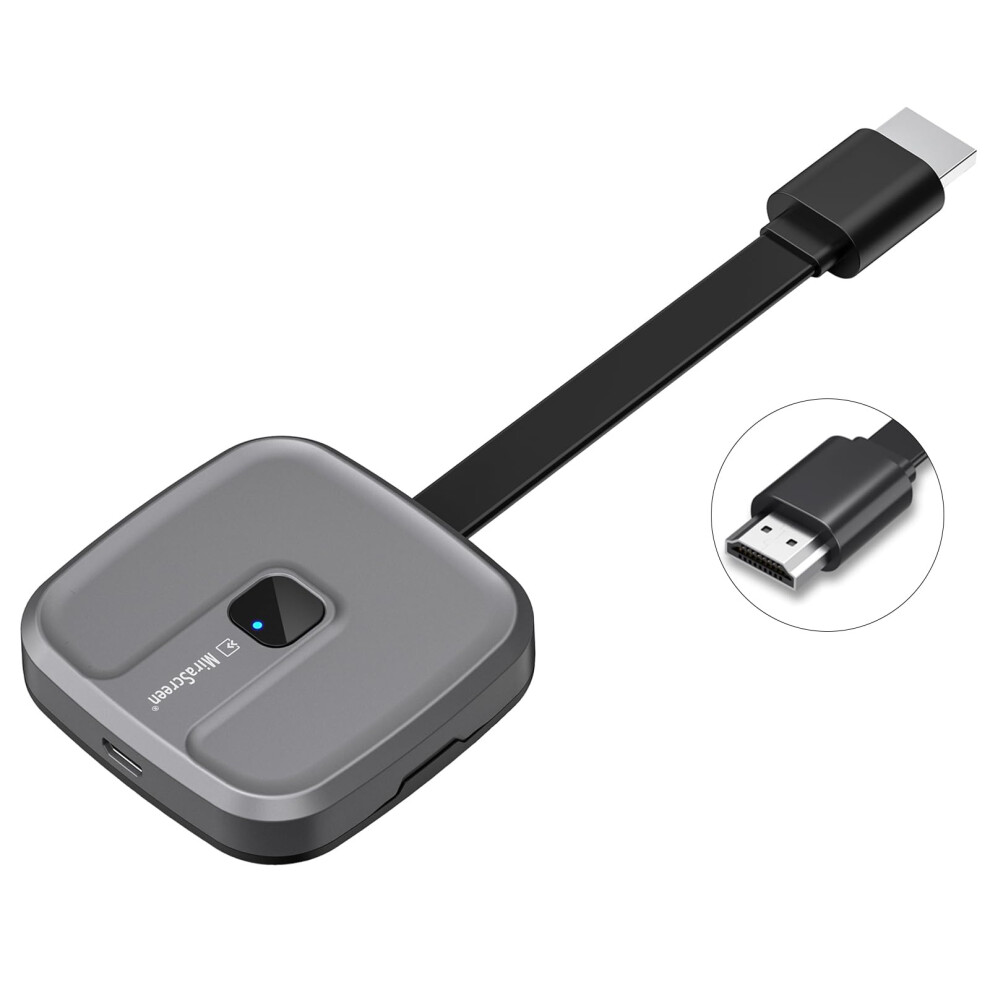 Wireless Hdmi Display Adapter 2.4Ghz/5Ghz Wi-Fi 1080P Ios/Android/Windows/Mac Miracast Dlna Airplay Black 9393856411030
