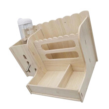 Rabbit Hay Feeder Wooden Holder For Guinea Pigs And Rabbits, Multi-Function Hay Rack With Food Bowl, Safe For Daily Use